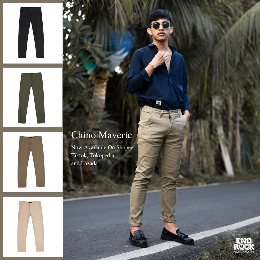 Original chino maveric | Celana chino pria halus dan lembut