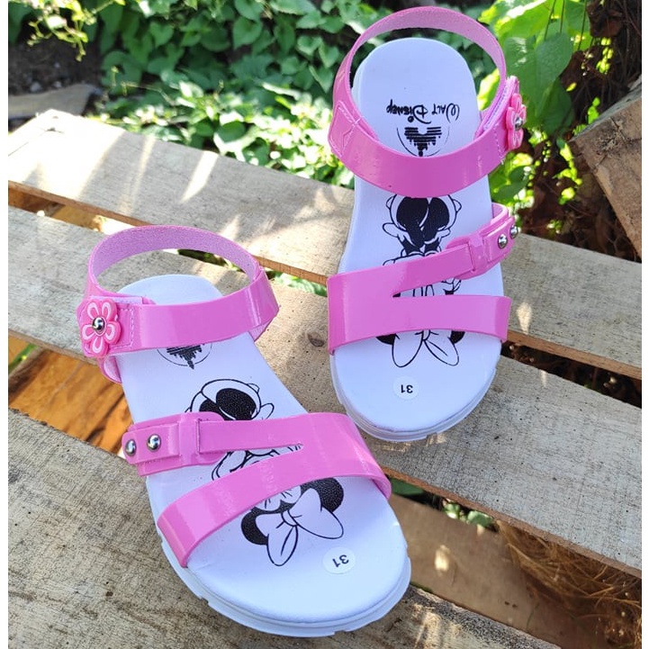 SAKAKI - Sandal Anak Perempuan Ukuran 31-35  Kasual Gesper Slip on Sendal Selop Lucu Nyaman