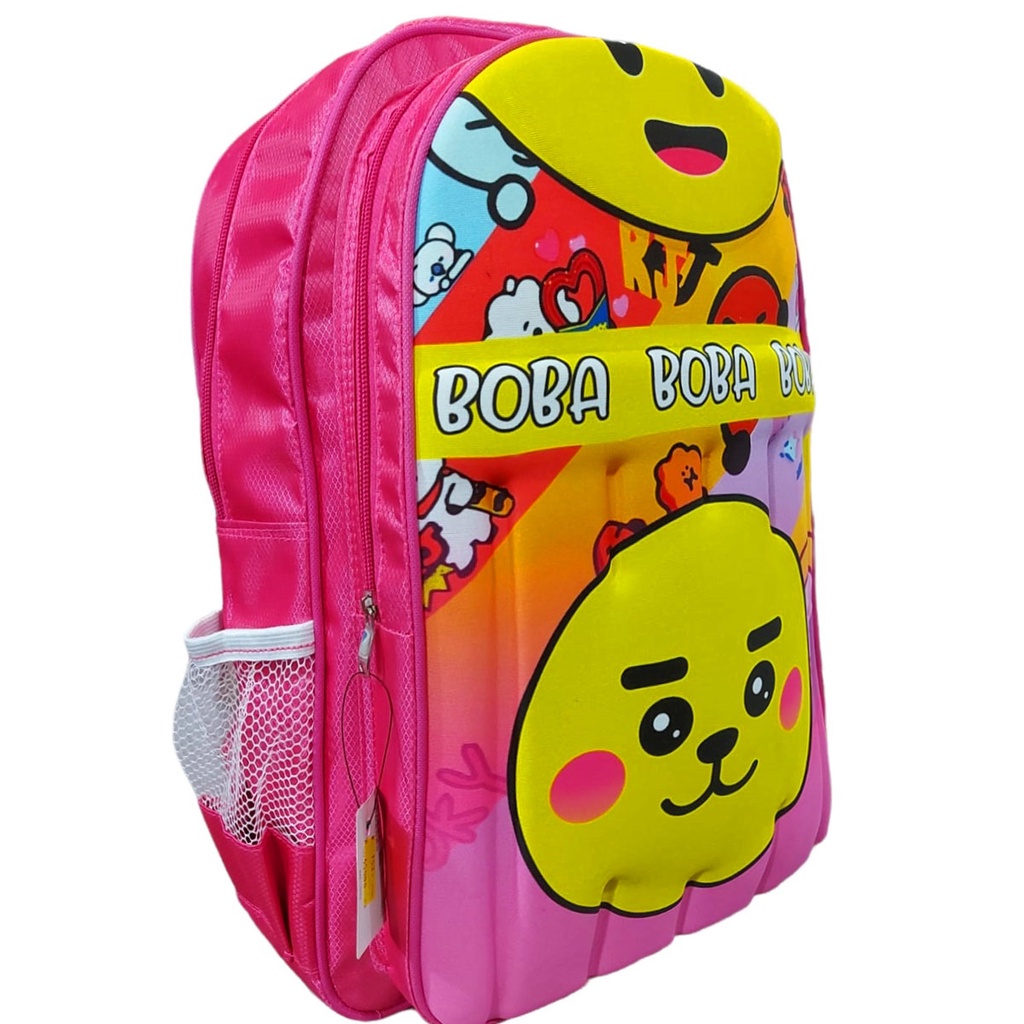 Ransel Emboss TK-SD Tas Anak Sekolah Timbul Free Alat Tulis Set dan Tempat makan