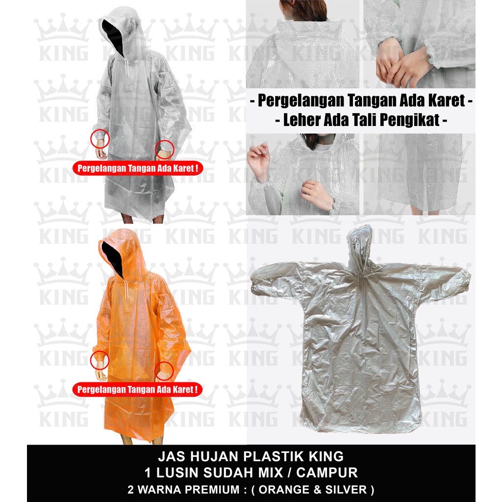 Jas Hujan Plastik - Jas Hujan - Rain Coat - Ponco Plastik - Poncho Plastik