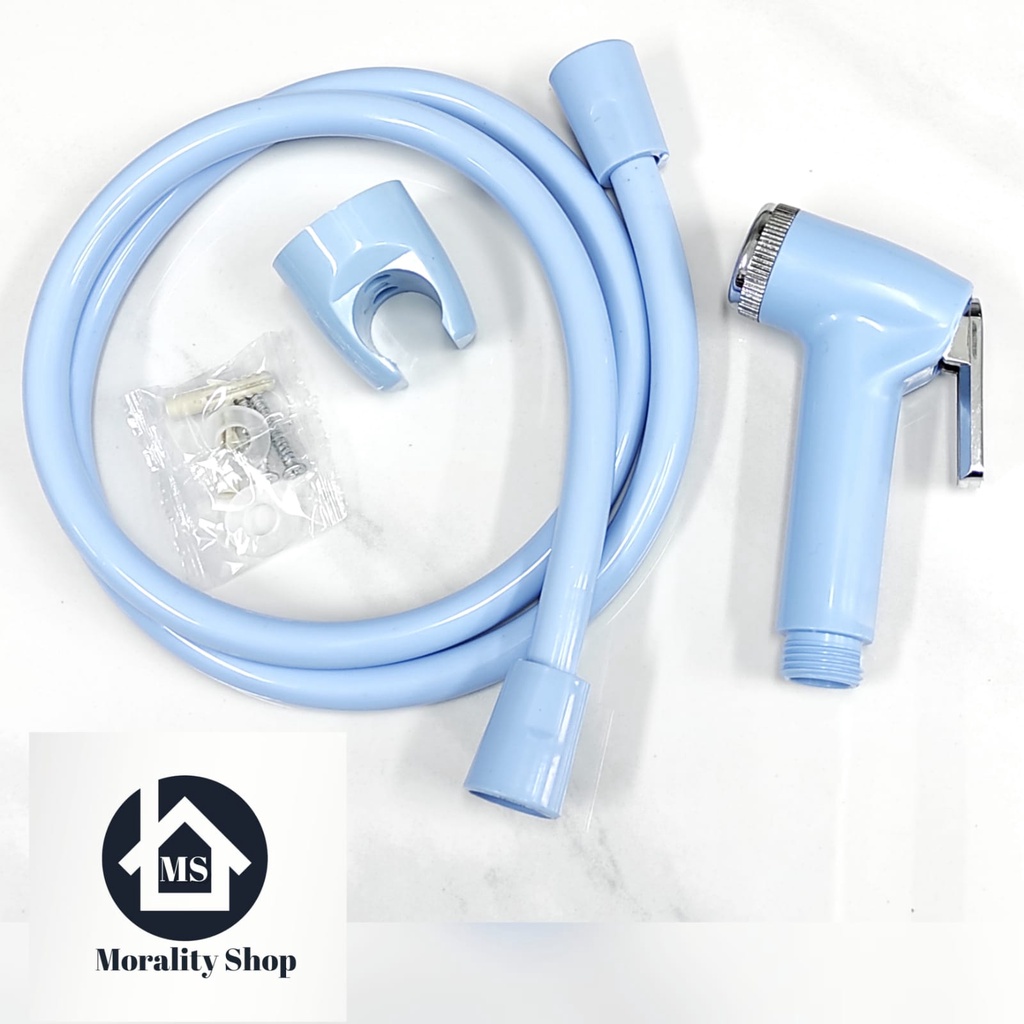 Jet Shower Cebok Plastik Biru Murah-JetShower Jet Washer CLoset Shower Bidet Kloset Toilet BLue