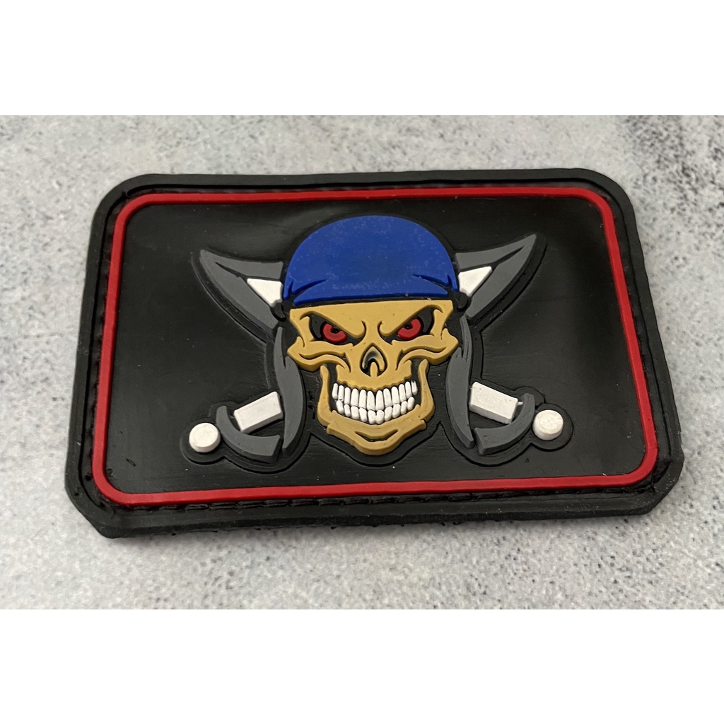 Patch Pirates Skullo - Patch Velcro Tengkorak - Prepetan Pirates-  Velcro Karet