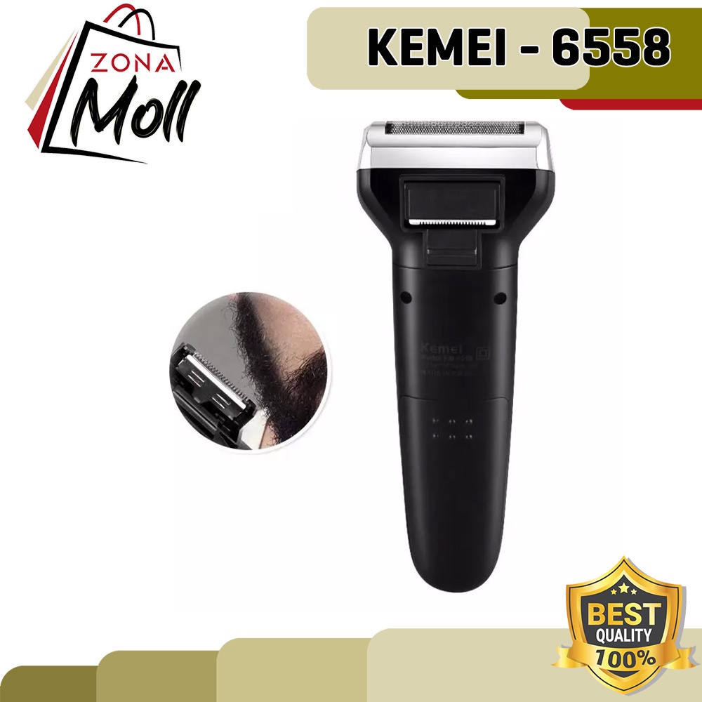 ZM Kemei KM6558 Cukuran Jenggot Kumis Alat Mesin Cukur KM-6558 3 In 1