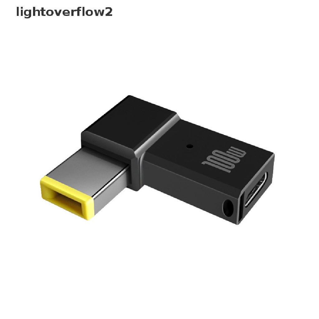 (lightoverflow2) Adapter Konektor Power DC USB Tipe-C Female Ke DC Male Untuk Laptop