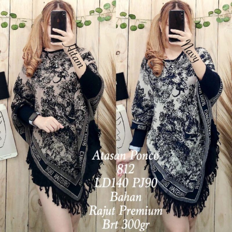 ATASAN RAJUT PONCO IMPORT PREMIUM