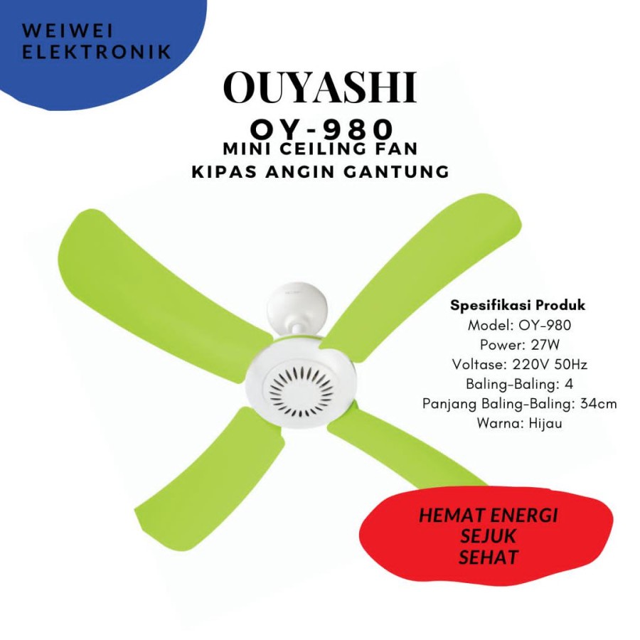 kipas gantung 27watt oy 980