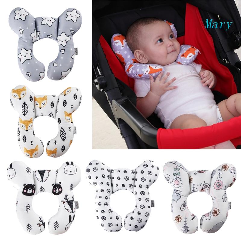 Mary Bantal Leher Bentuk U Bahan Katun Untuk Stroller Bayi