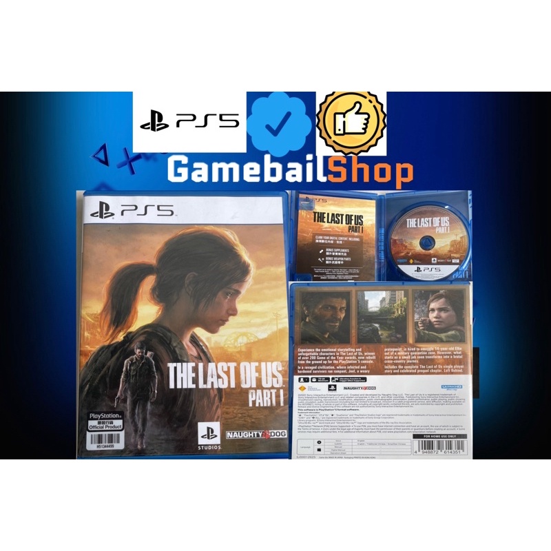 PS5 Game - The Last of Us Part 1 2022 ( Reg 3 Asia / 2 / English ) KASET GAME BD PS5 FISIK