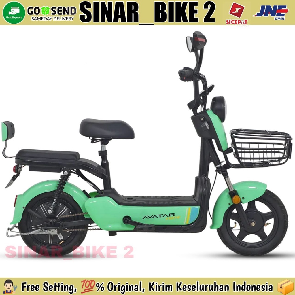 Sepeda Listrik Electric E Bike EXOTIC AVATAR 500 Watt Removable Batrey