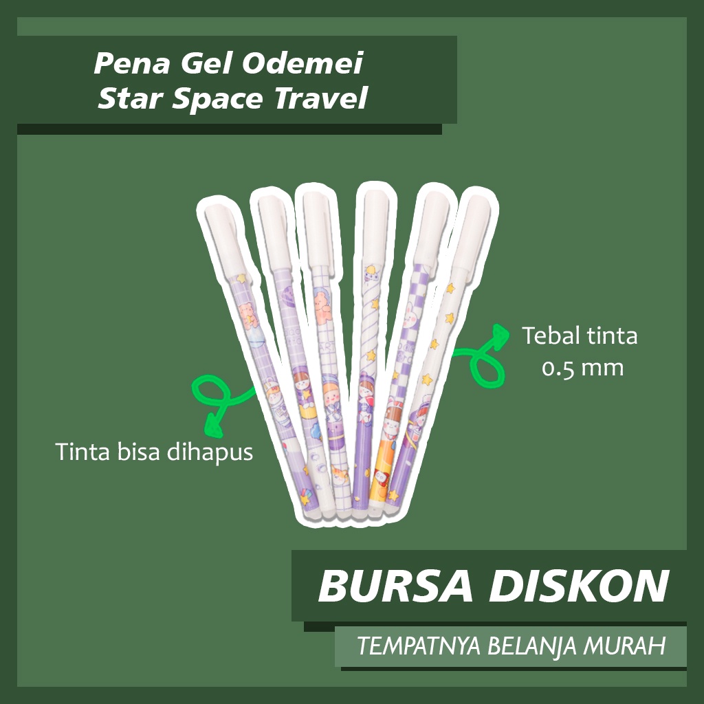 

Pena Gel Odemei Star Space Travel Bisa Dihapus Erasable Pen Bolpen