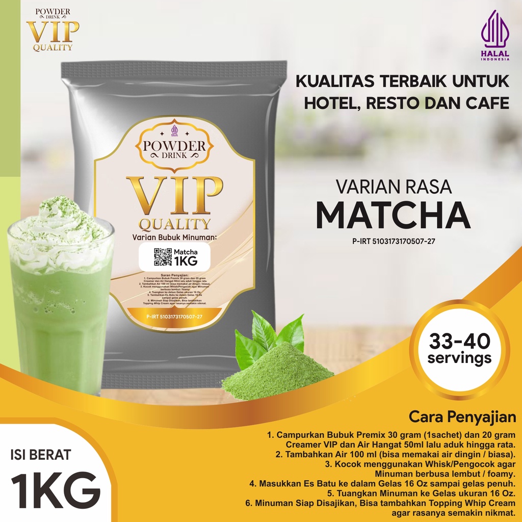 

Bubuk Minuman Kualitas VIP Rasa Matcha 1 Kg Matcha Bubuk Minuman Kelas VIP Boba Drink Powder
