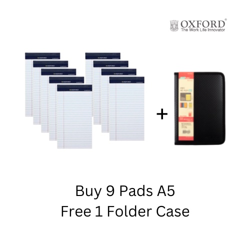 Legal Pad A5 40'S (Putih) Beli 9 Gratis 1 Folder Case