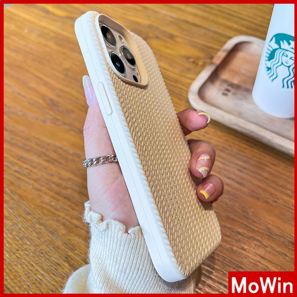 For iPhone 14 Pro Max iPhone Case TPU Soft Case Woven Texture Shockproof Protection Camera Cream White Black Compatible For iPhone 13 Pro max 12 Pro Max 11 xr 7Plus