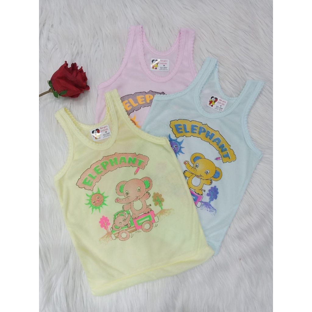 Singlet Bayi Kaos Dalam Anak / Baju Singlet Kaos Dalam Anak Bayi Motif Dan Polos/ Essen Kids 511