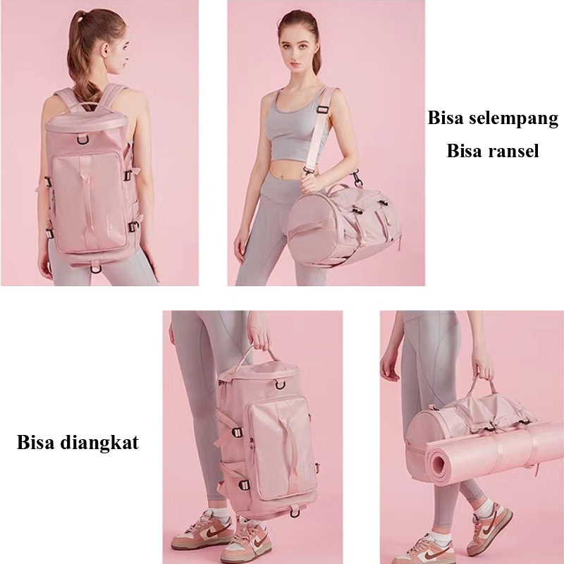 Highland Tas Travel Wanita Unisex Tas Fitness Casual Outdoor Tas Travel Waterproof Tas Travel Jinjing Wanita Tas Koper Bayi Tas Punggung Ransel Pria TTB03