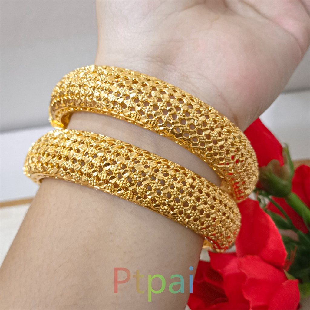 Gelang Keroncong Gold xuping perhiasan lapis Emas 24k bangle