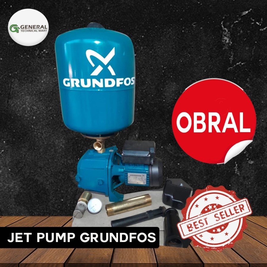 Obral Pompa Jet Pump GRUNDFOS 28 mtr stock lama dus jelek ITALY