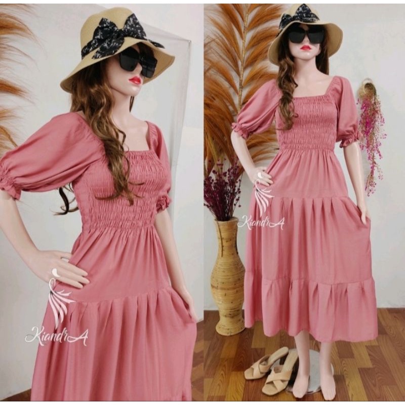 LONG DRESS CANDA KERUT/LONG DRESS BALI DOUBLE RUFFLE