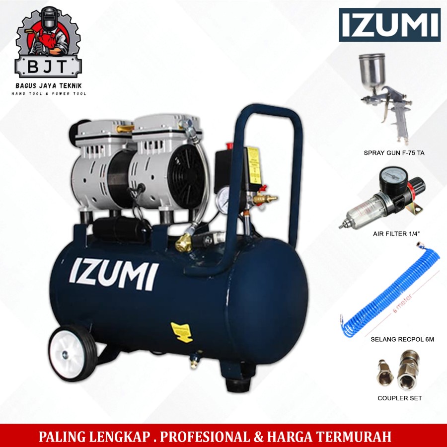KOMPRESOR OILES 1HP 24 LITER MERK IZUMI TIPE OL 1024 - 1 HP 24LITER