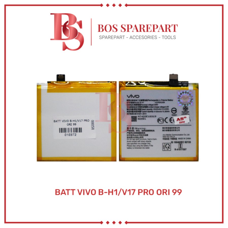 BATERAI VIVO B-H1 / V17 PRO ORI 99 / BATTERY / BATRE