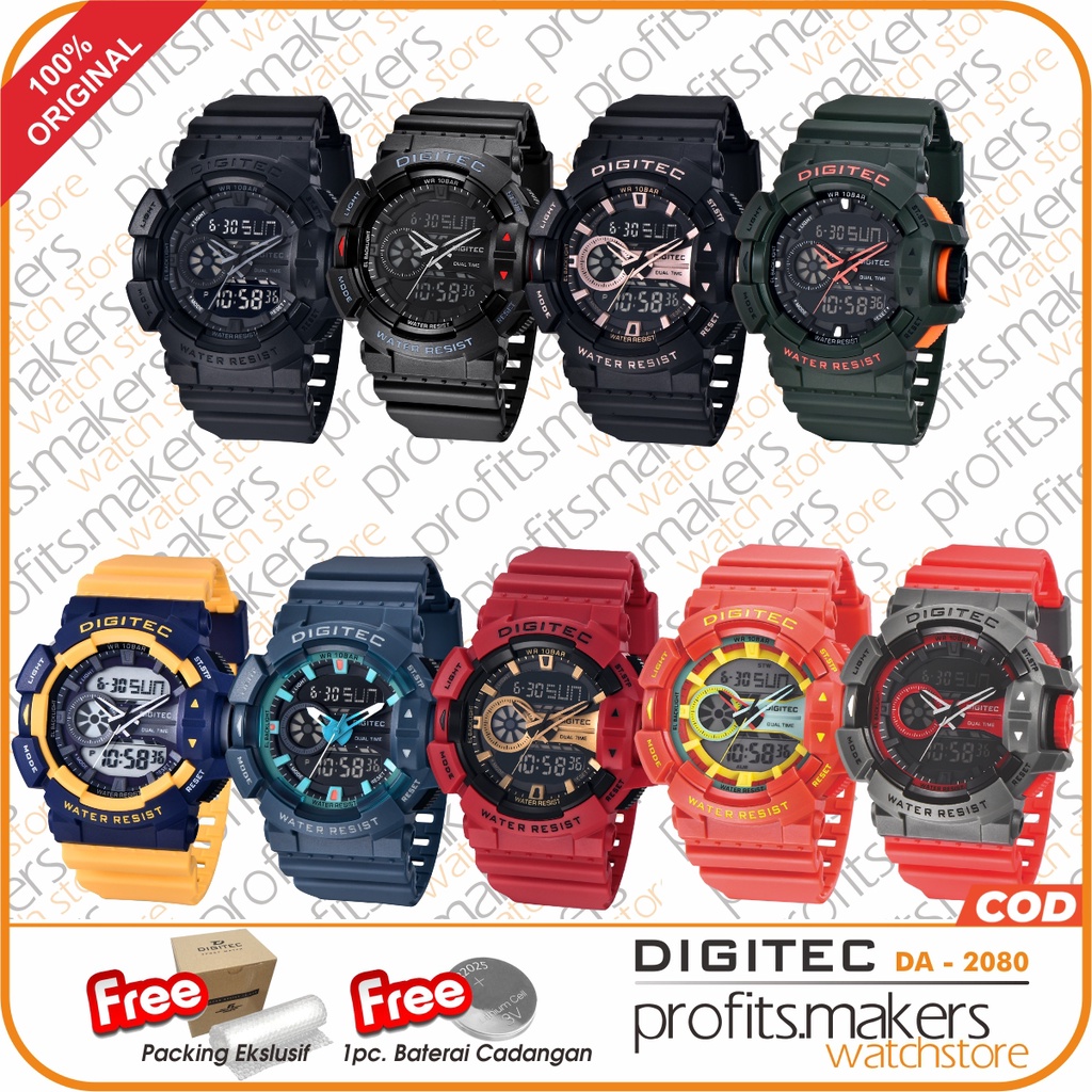 DIGITEC DA2080 / DA 2080 / DA-2080 DG Watch Jam Tangan ORIGINAL