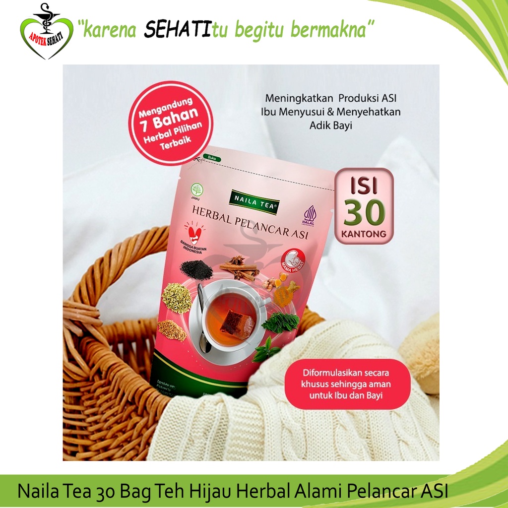 Naila Tea Teh Herbal Melancarkan ASI Booster Meningkatkan Kualitas ASI