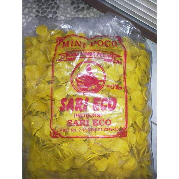 

Kerupuk mini poco mentah / puyur kuning /kerupuk singkong