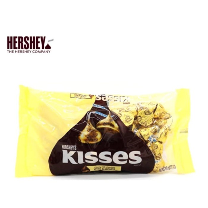 

HERSHEY'S Hershey Kisses Milk Chocolate With Almond Cokelat Chocolate