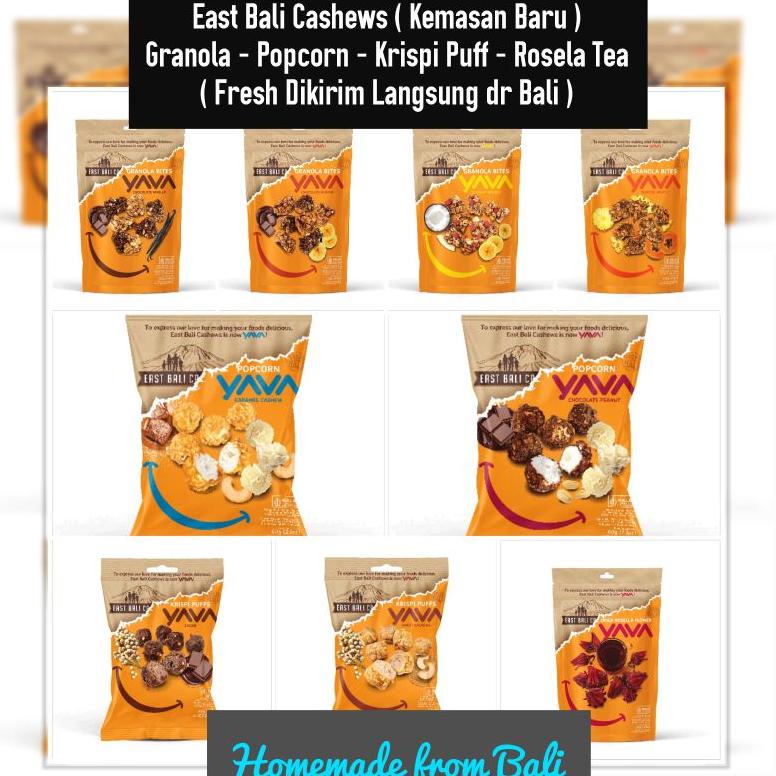 

ㅀ East Bali Cashew Granola 125gr & Popcorn 90gr ( KIRIM DR BALI - FRESH ) NEW ARRIVAL 4086 ღ
