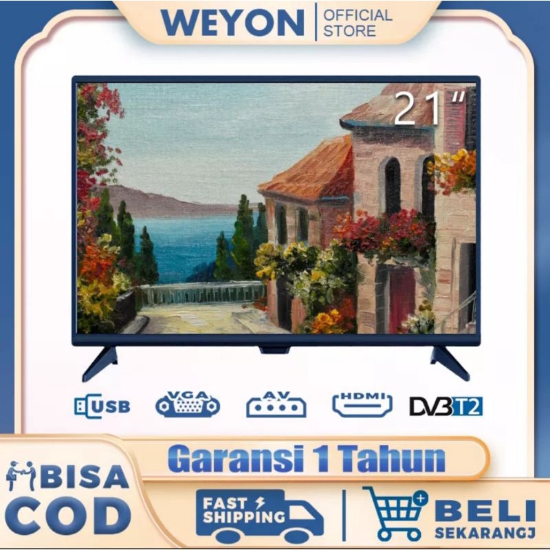 PROMO TV LED 21 INCH DIGITAL/ANALOG FULL LAYAR MURAH