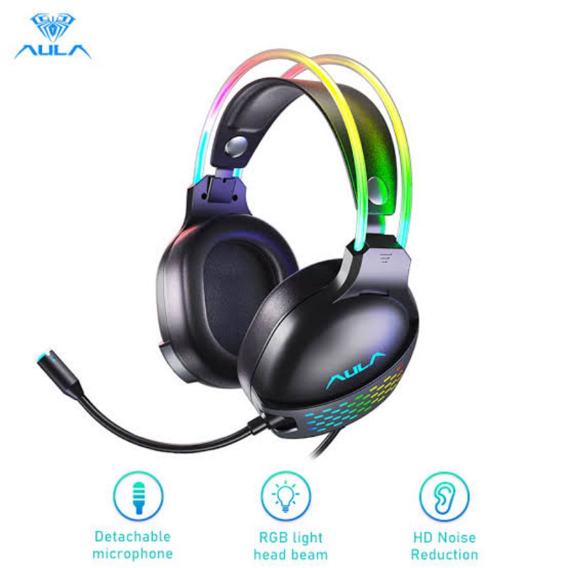 Headset Gaming AULA S503 - RGB Breathing Gaming Headset