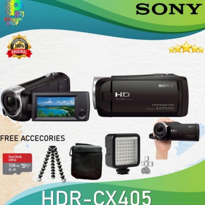 [ Promo ] Handycam Sony Hdr-Cx405 Full Hd Garansi 1 Tahun Original Paket Acc - Drone Kamera Dan Akse