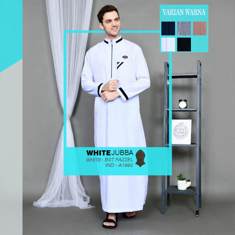 Gamis jubah terbaru - jubah pria - gamis pria dewasa - baju Koko - jubah pria polos motif list