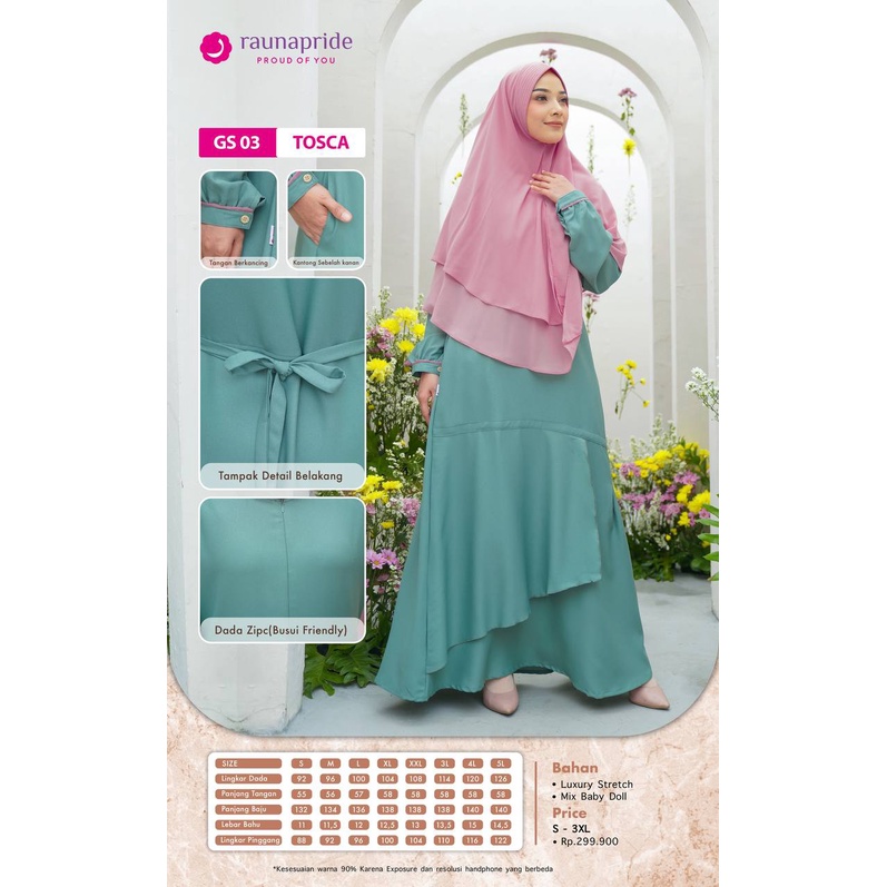 Rauna RGS GS 03 Gamis Syari Set / Rauna Terbaru 2022 / Fashion Muslim