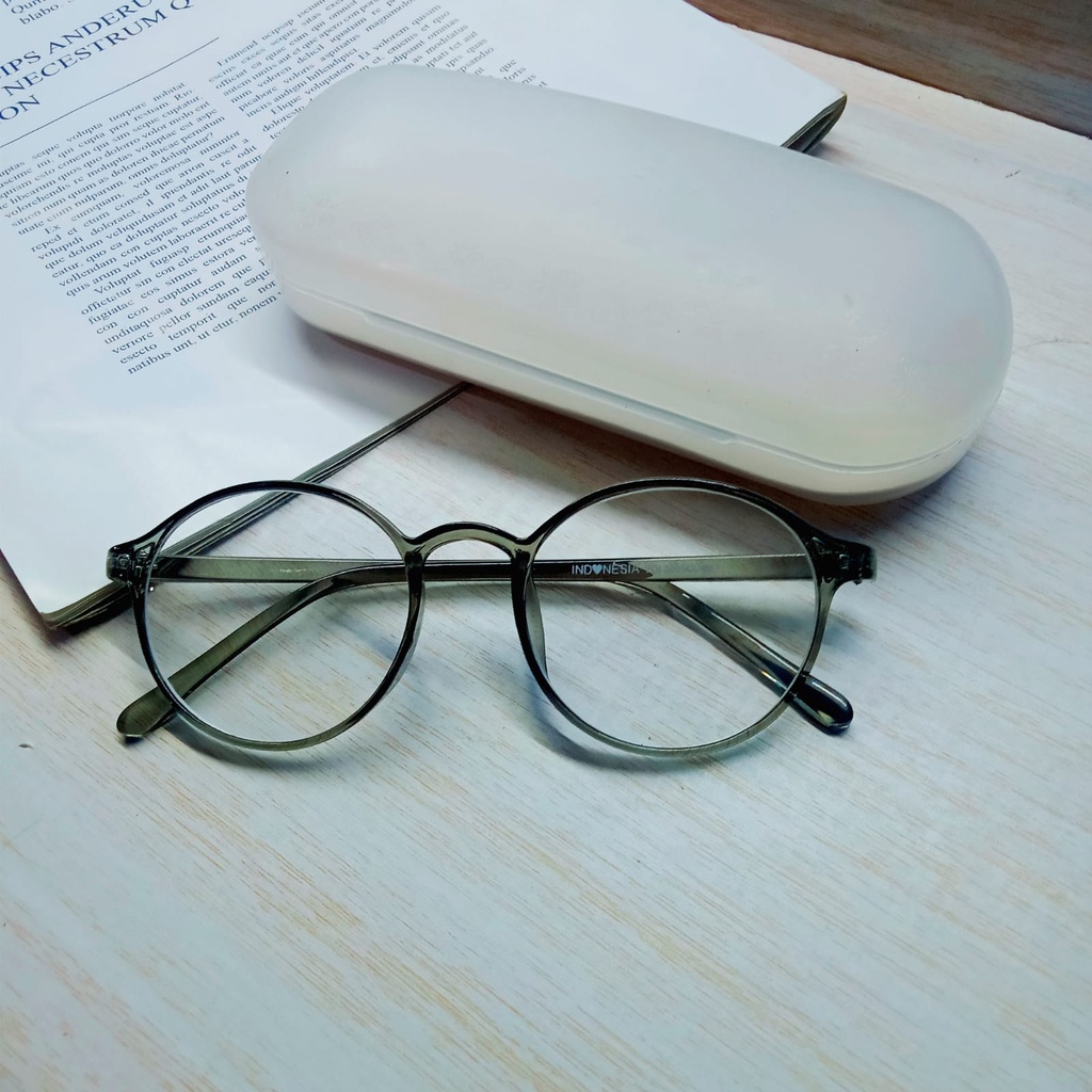 KACAMATA FASHION WANITA PRIA TERKINI KOREAN VINTAGE MINUS UNISEX FRE BOX DAN LAP