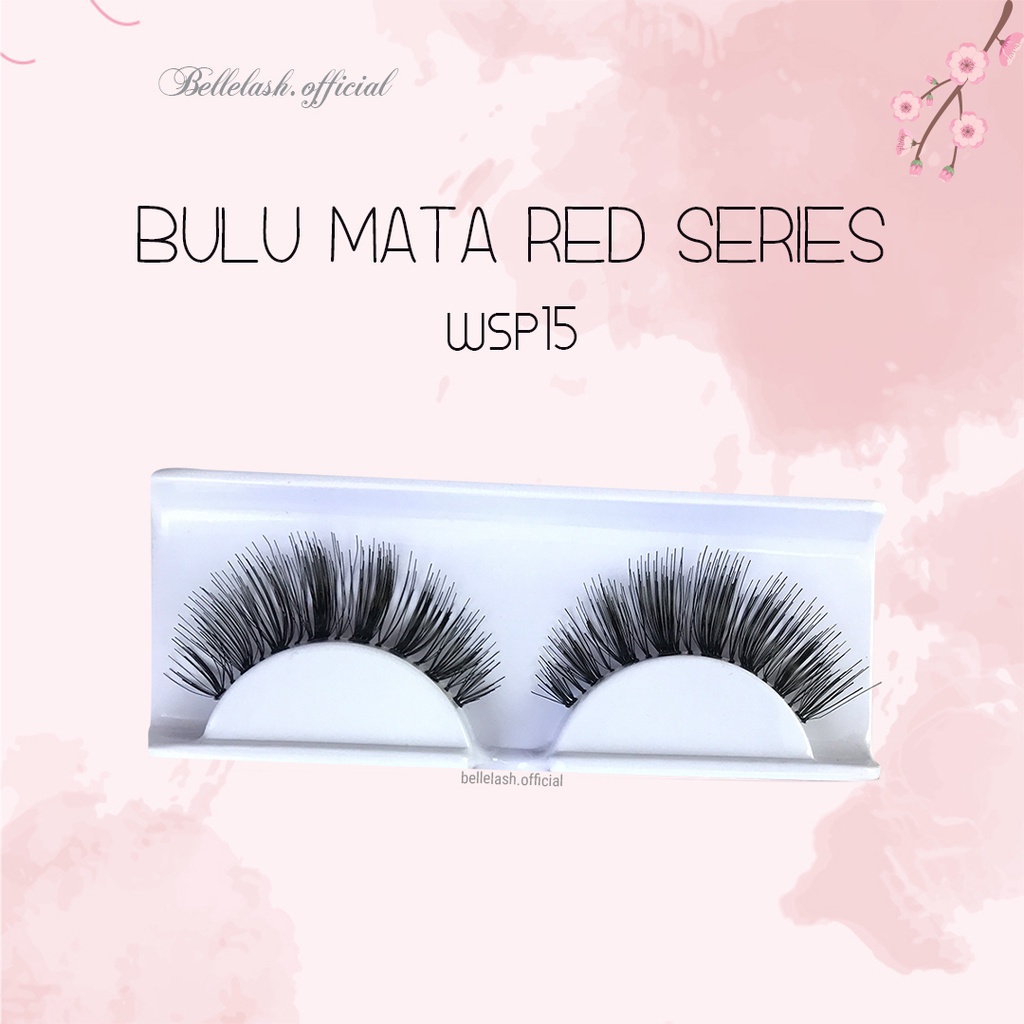 WSP 15 Bulu Mata Palsu Handmade Natural False Eyelash Eye Lashes Belle Eyelashes Lusinan