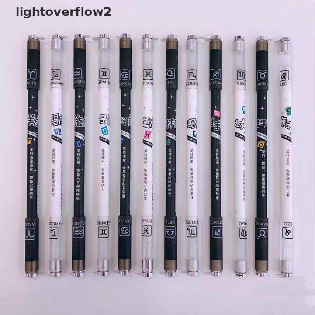 (lightoverflow2) Pulpen Gel 0.5mm Dengan Lampu LED Untuk Pelajar