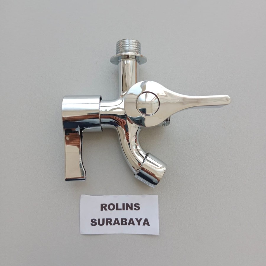 Kran Cabang shower Keran Dobel Stainles Steel Anti Karat Garansi New BERKUALITAS