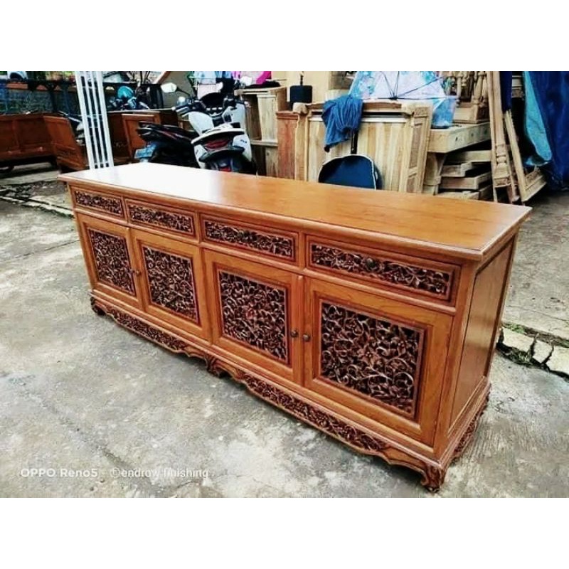 bofet palembang ukir//meja tv kayu jati