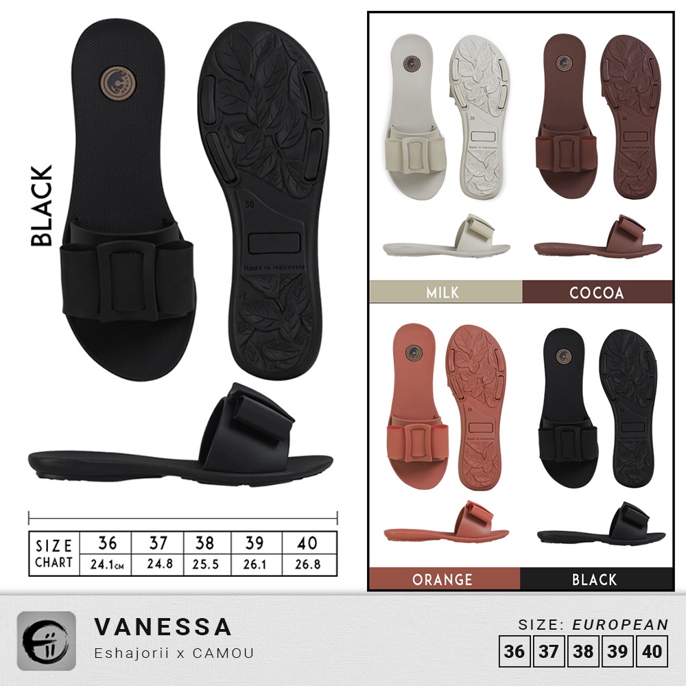 Sandal Slide Flats Wanita CAMOU Vanessa