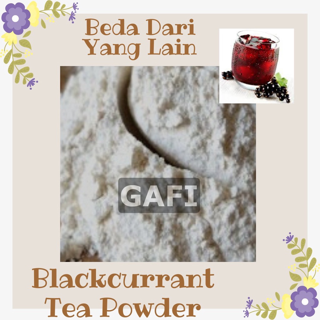 

Bubuk Minuman Rasa Blackcurrent Tea 50Gr Minuman Powder Blackcurrent Tea Bisa Kiloan Drinking Powder Kekinian Boba Aneka Instan Murah Enak Terbaik Halal Premium