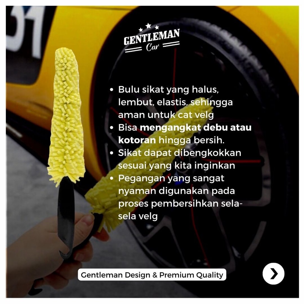 Sikat Sponge Brush Velg Khusus Pembersih Cuci Ban Mobil Motor Car Cleaning