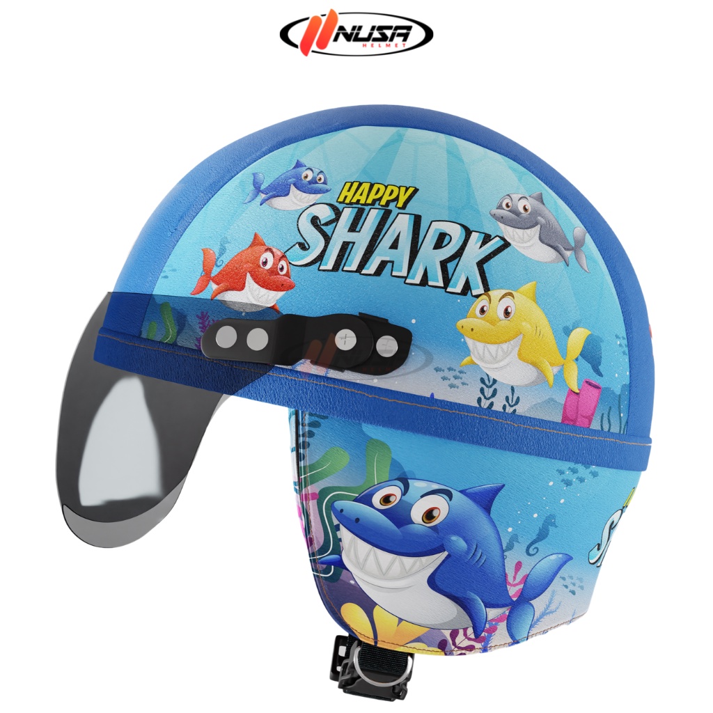 Helm Anak Retro Chip Cewek Cowok Usia 1 2 3 4 5 Tahun Karakter Dino Lucu Imut