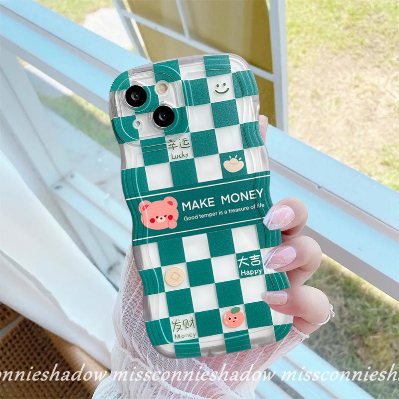 Soft Case Tpu Motif Kartun Beruang Kelinci Senyum Untuk iPhone 11 12 13 14 Pro MAX 6 8 7 14 6s Plus XR X XS MAX SE 2020