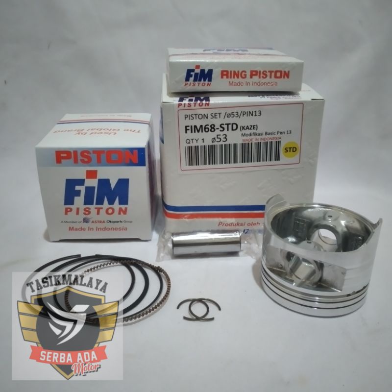 PISTON KIT SEHER KIT FIM 68 KAZE PEN 13 DIAMETER 53, 53.5, 54, 54.5, 55