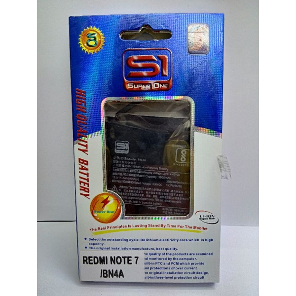 BATRE DOUBLE SUPER ONE REDMI NOTE 7+BATRE DOUBLE POWER SUPER ONE