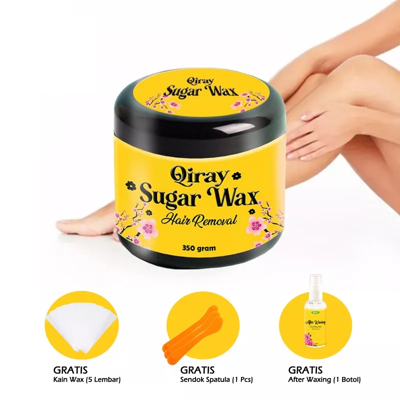 Hope Store - [ FREE AFTER  WAXING ] QIRAY Sugar Wax Waxing Kit Penghilang Bulu Rambut Bulu Ketiak Bulu Kaki Tangan Permanen