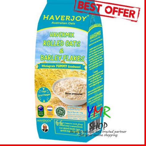

Jaman Now.. Haverjoy Havermout Australian Rolled Oat and Barley Oats Oatmeal 1kg Halal VTH