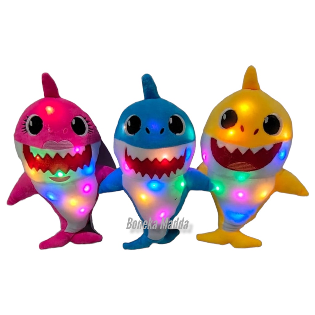 Boneka Baby Shark Dengan Lampu Lucu dan Imut / Baby Shark Doll