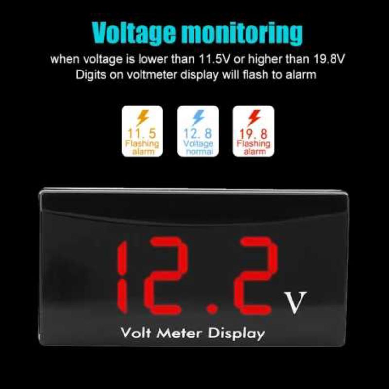 VOLTMETER slim BULLAES | voltmeter aki mobil motor